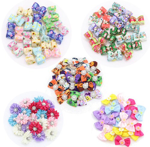 20xdog pet cat hair bows - pet,